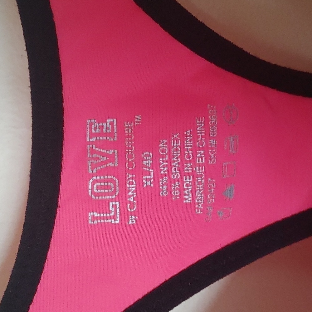 Love by Candy Couture pink sports bras size XL, 40 - Picture 3 of 7